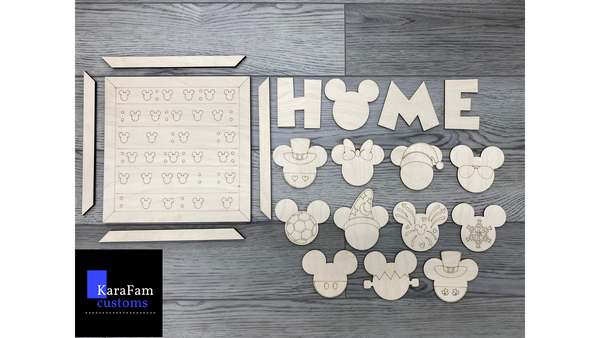 Square Magical Mouse Interchangeable Home Sign